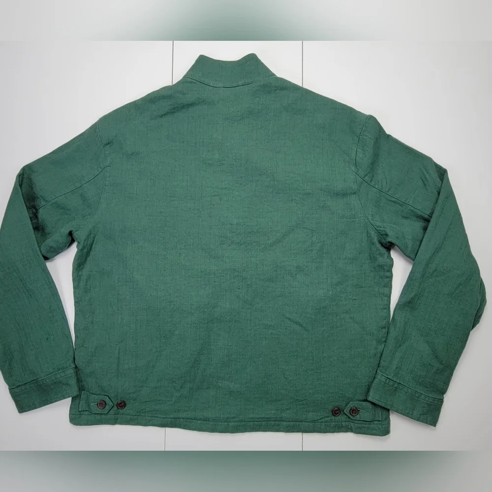 POLO RALPH LAUREN LINEN-Blend HERRINGBONE Twill Mockneck Jacket Mens Size XL New - Picture 2 of 11
